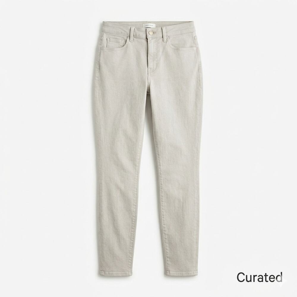 L’Agence Marguerite High Rise Skinny Jeans Biscuit Beige Stretch Size 31 10 12